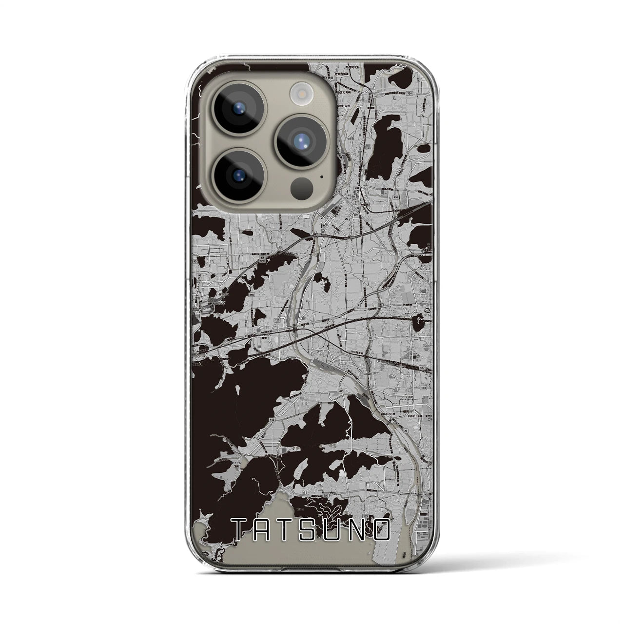 【たつの(兵庫県)】地図柄iPhoneケース(クリアタイプ)