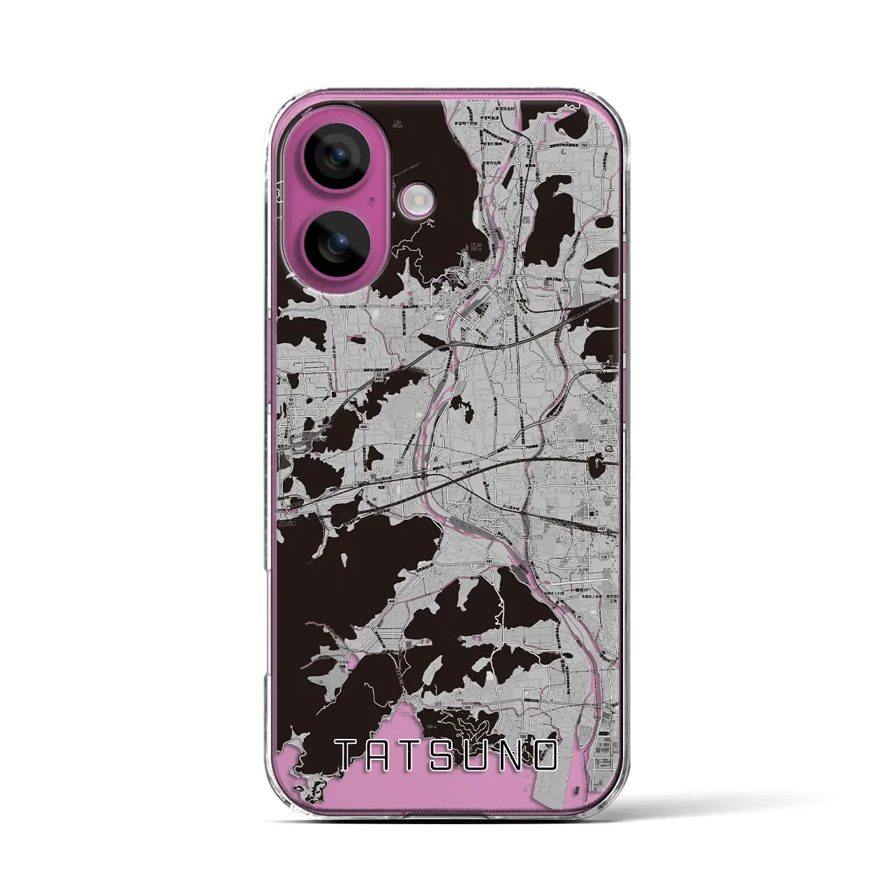 【たつの(兵庫県)】地図柄iPhoneケース(クリアタイプ)