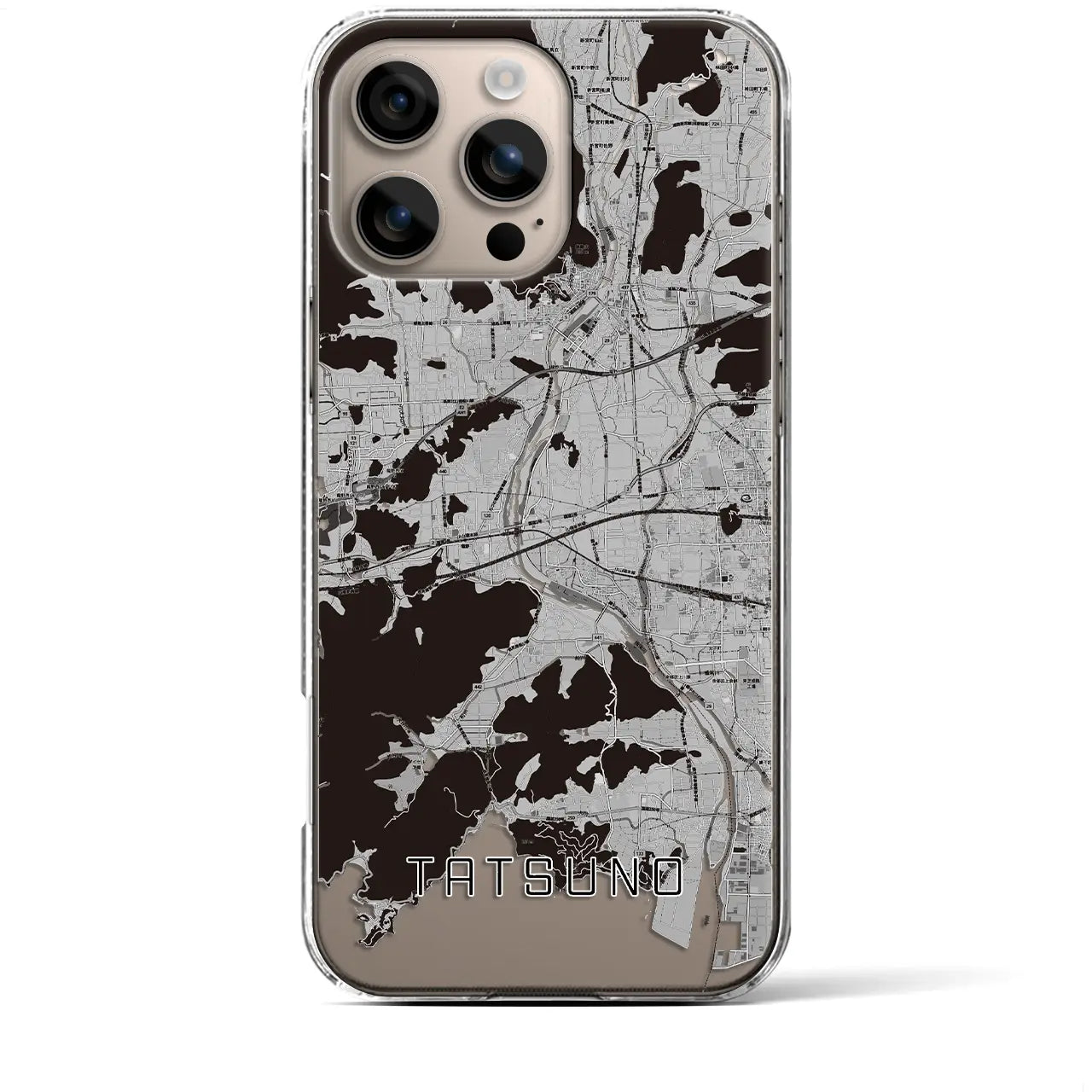 【たつの(兵庫県)】地図柄iPhoneケース(クリアタイプ)