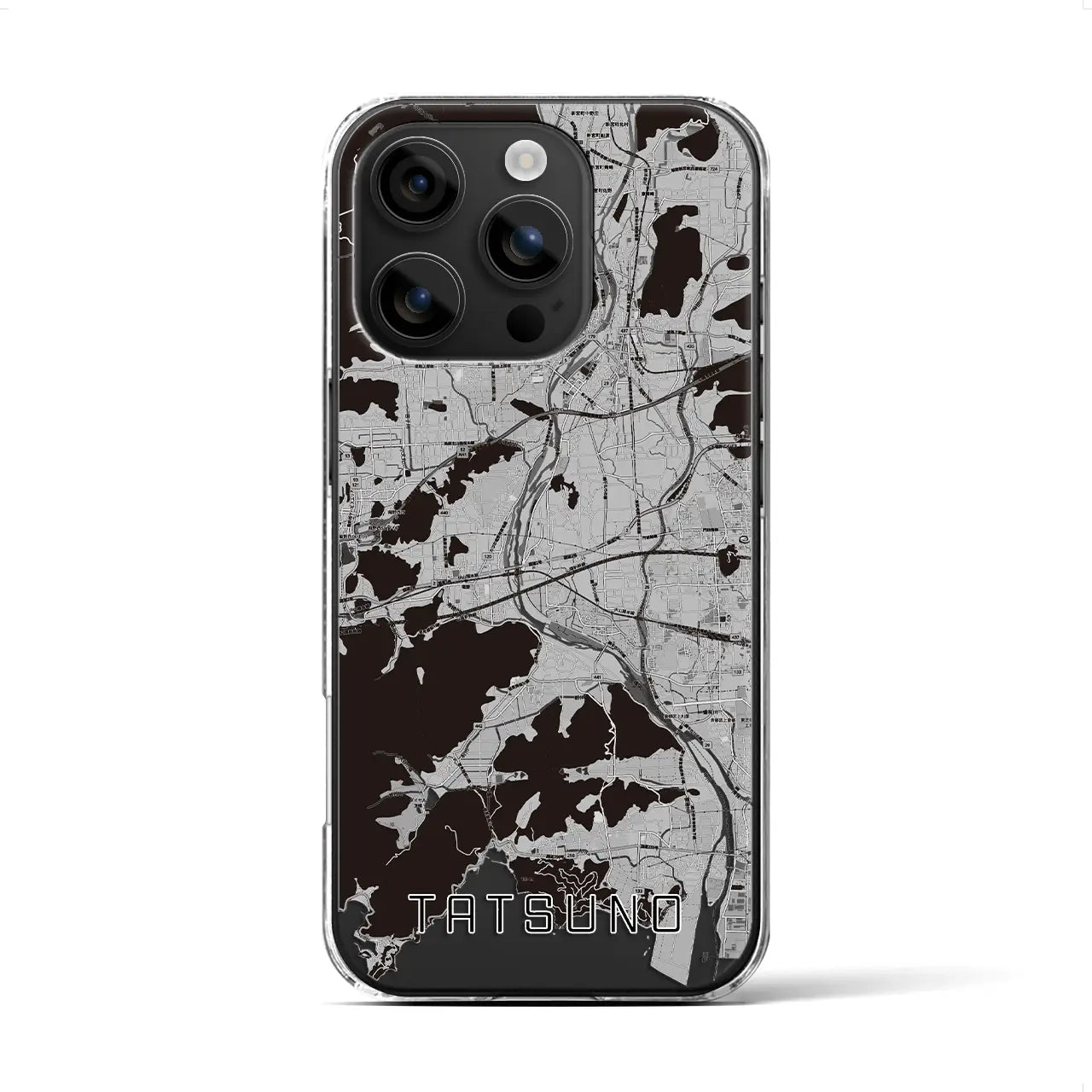 【たつの(兵庫県)】地図柄iPhoneケース(クリアタイプ)