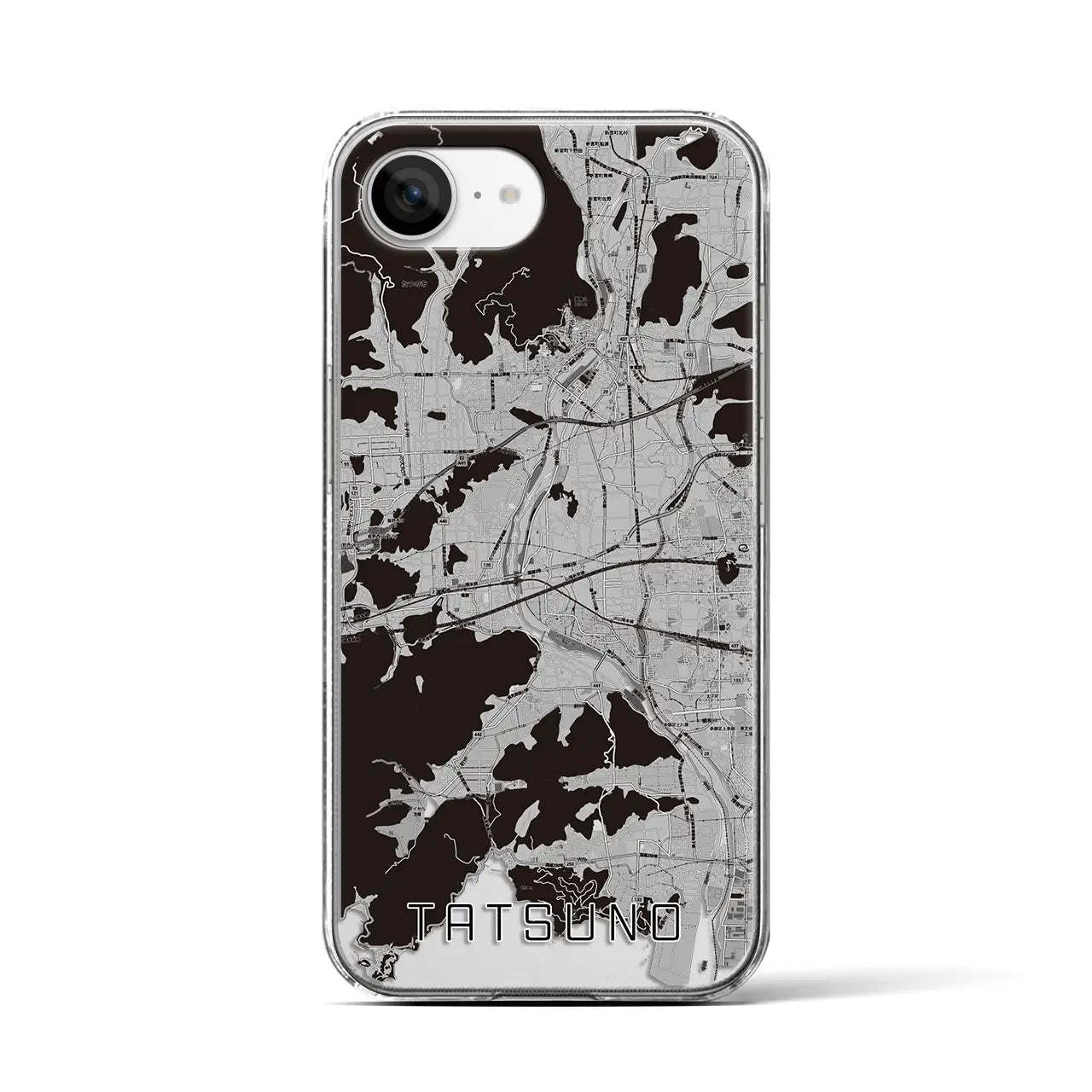【たつの(兵庫県)】地図柄iPhoneケース(クリアタイプ)