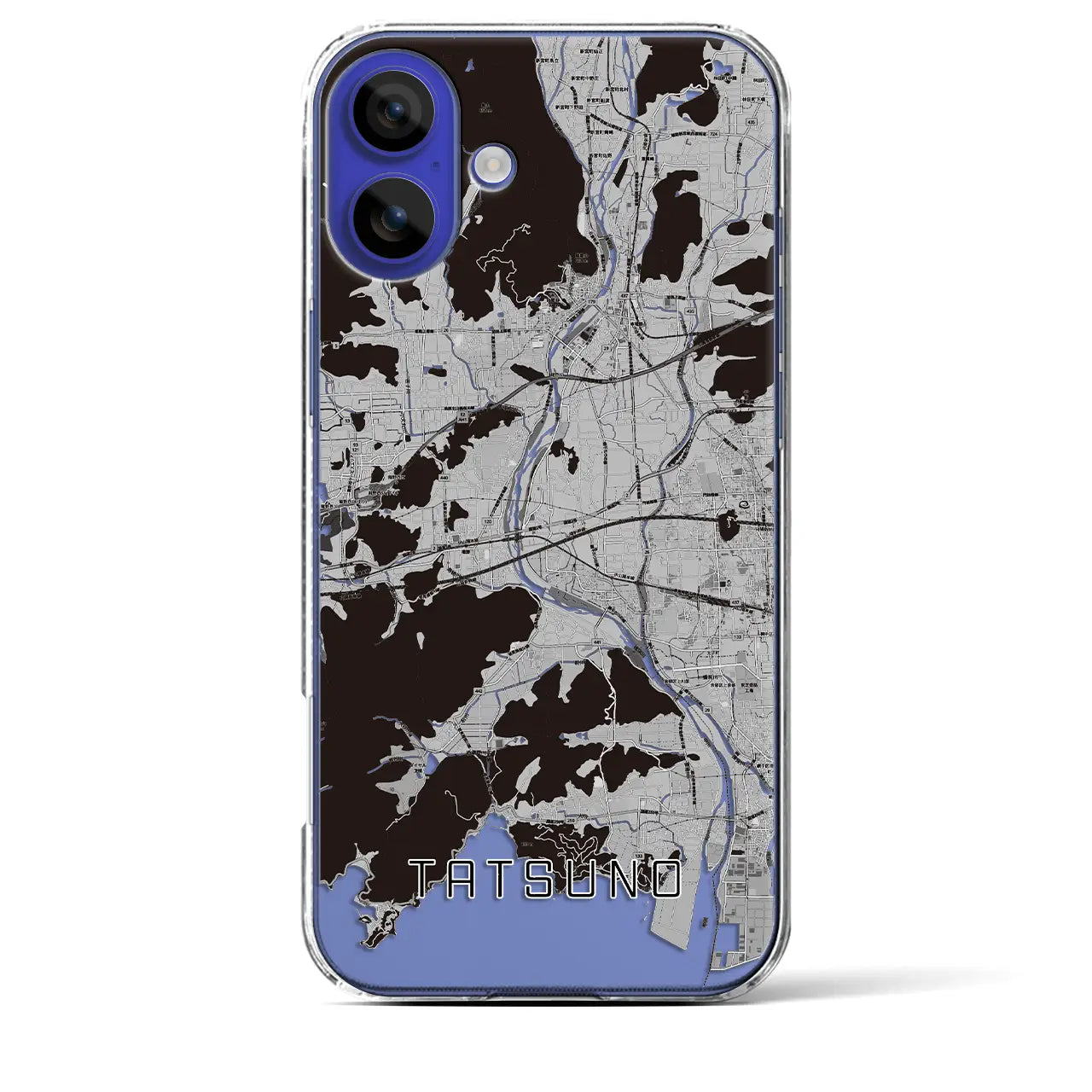 【たつの(兵庫県)】地図柄iPhoneケース(クリアタイプ)