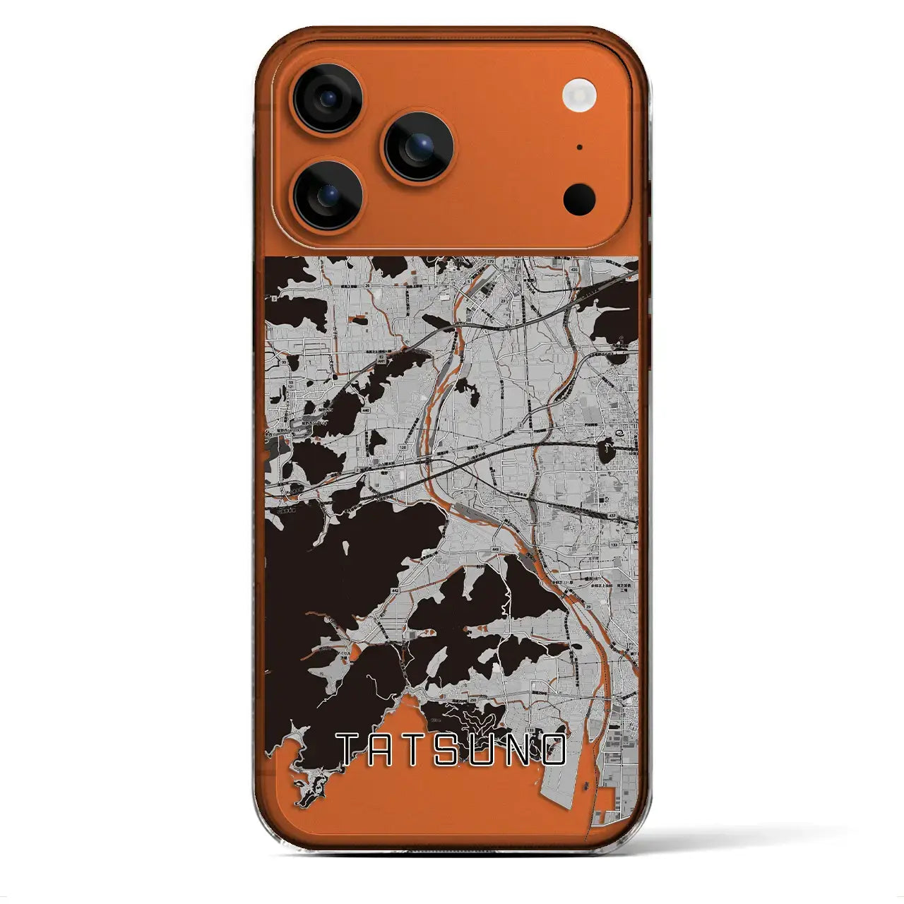 【たつの(兵庫県)】地図柄iPhoneケース(クリアタイプ)