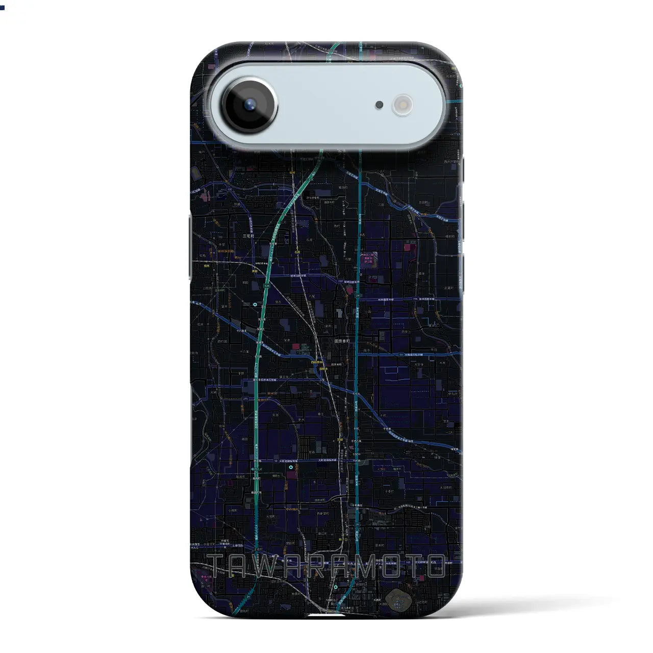 【田原本(奈良県)】地図柄iPhoneケース(バックカバータイプ)