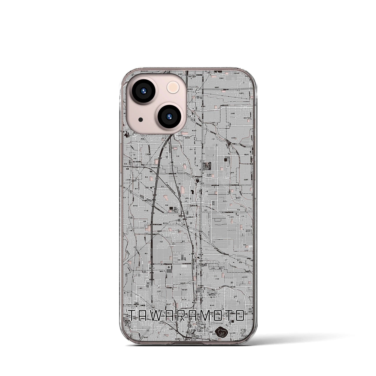 【田原本(奈良県)】地図柄iPhoneケース(クリアタイプ)