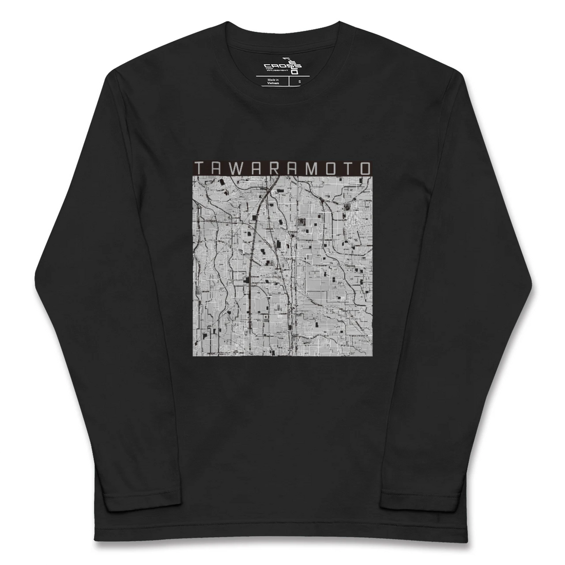 【田原本(奈良県)】地図柄ロングスリーブTシャツ
