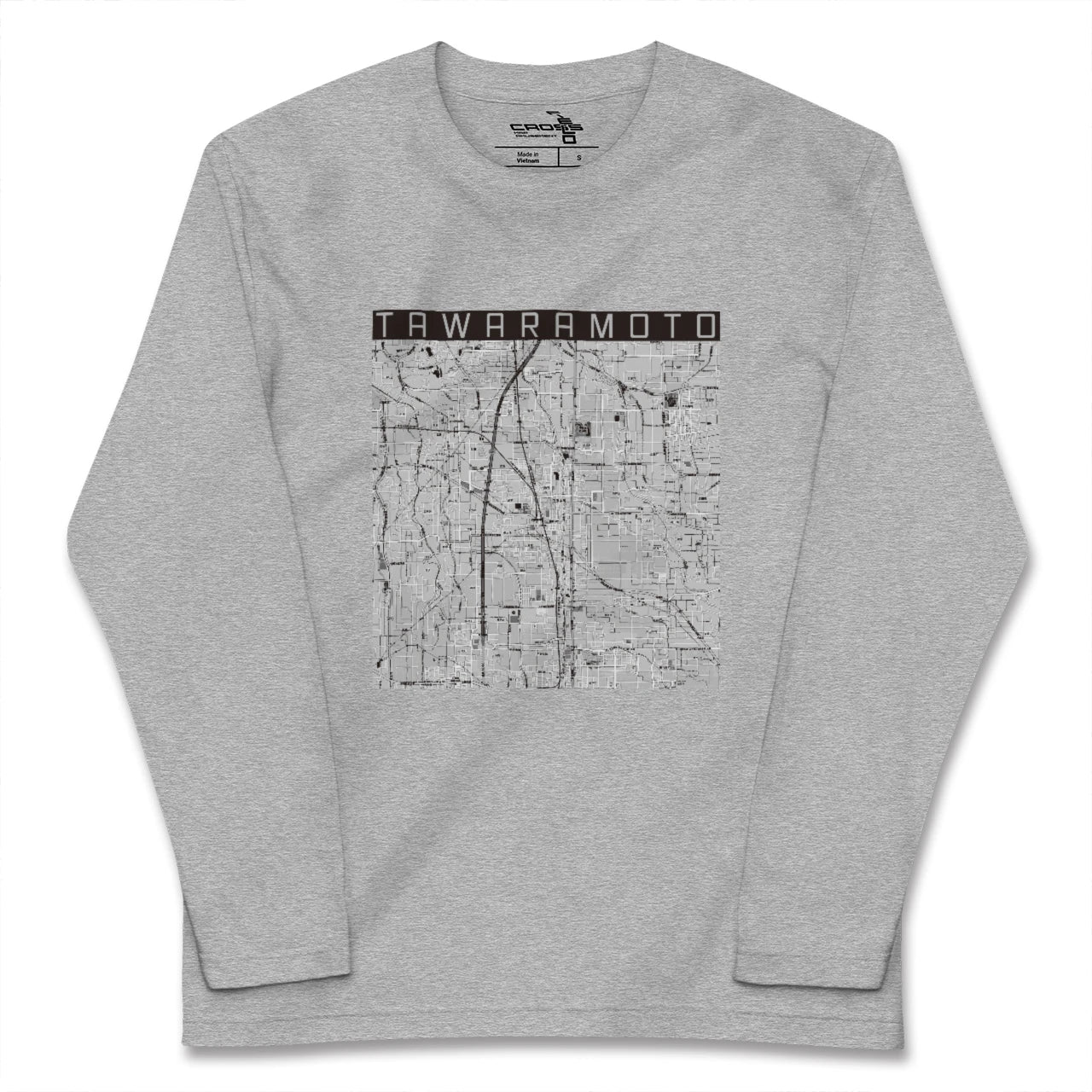 【田原本(奈良県)】地図柄ロングスリーブTシャツ