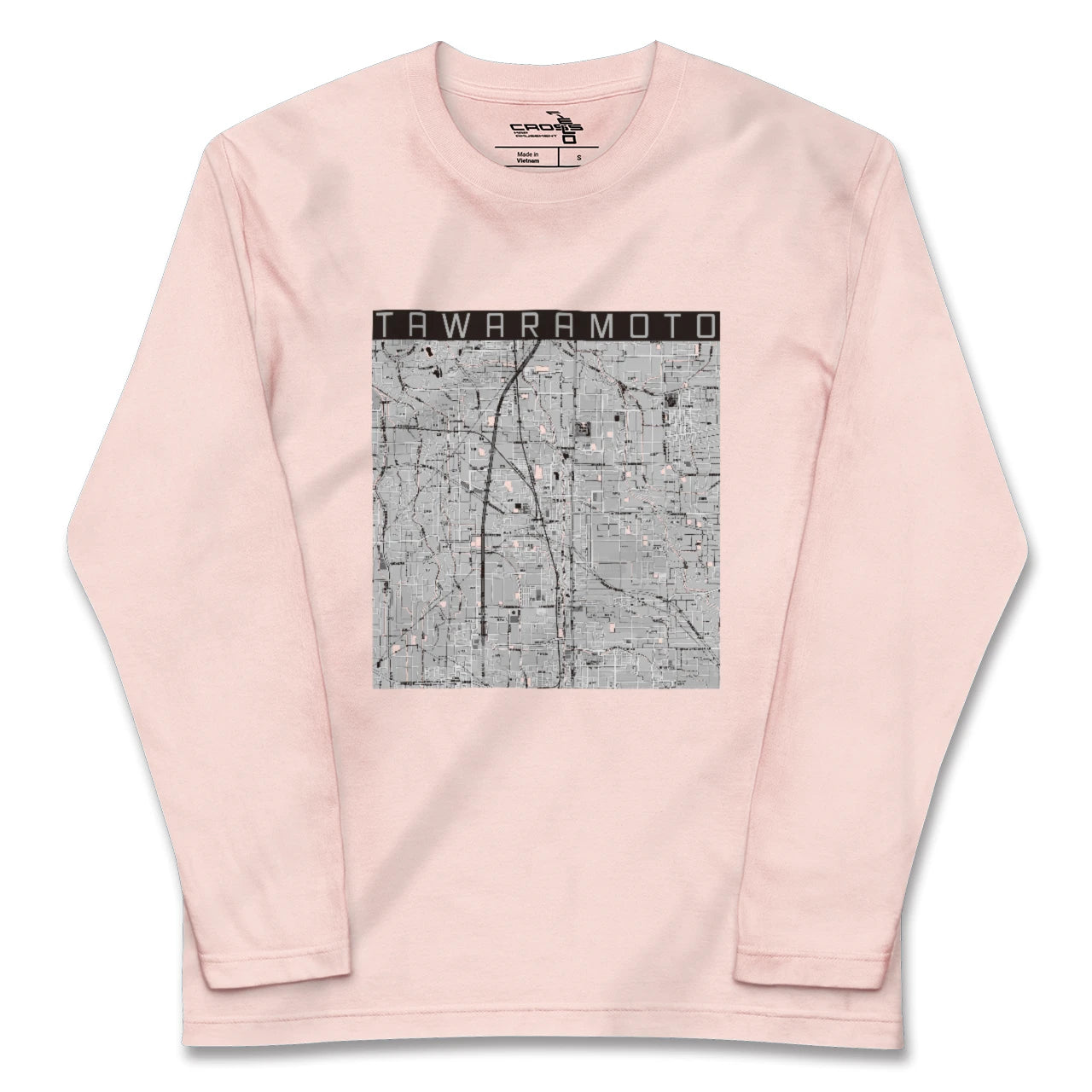 【田原本(奈良県)】地図柄ロングスリーブTシャツ