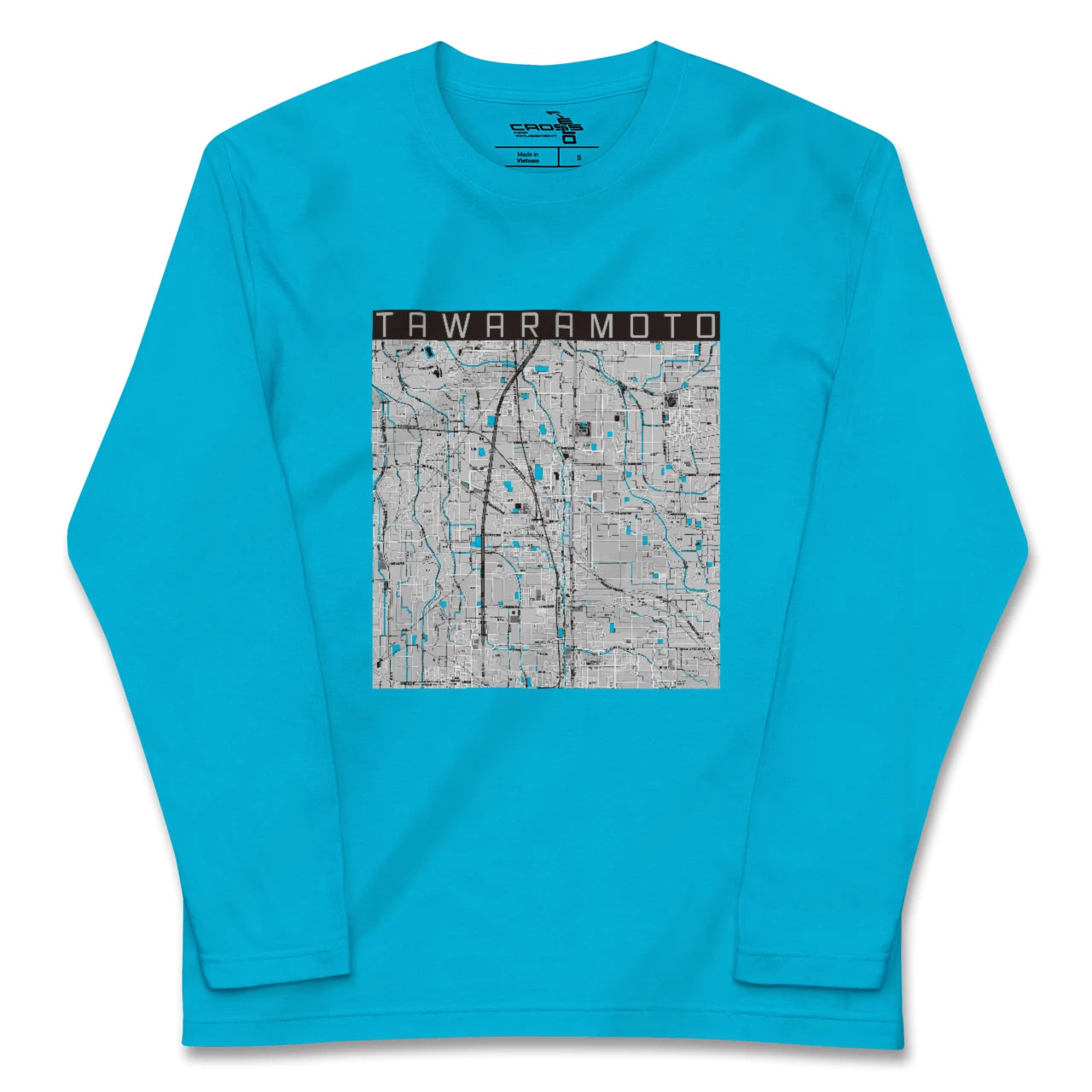【田原本(奈良県)】地図柄ロングスリーブTシャツ