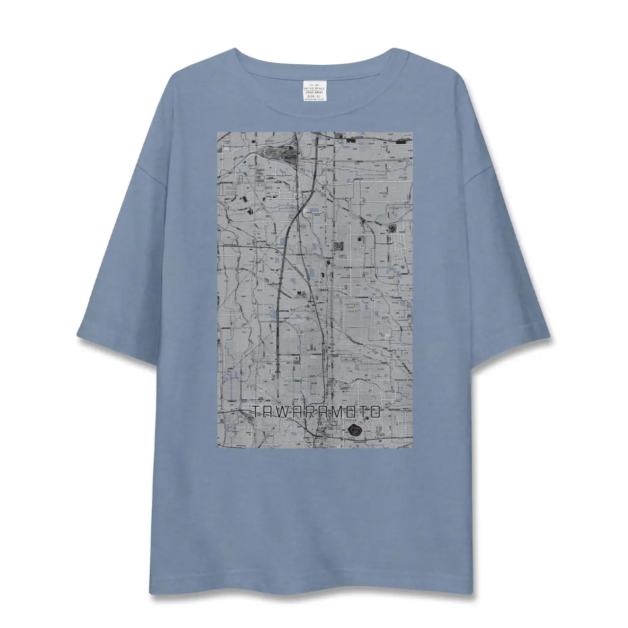 【田原本(奈良県)】地図柄ビッグシルエットTシャツ