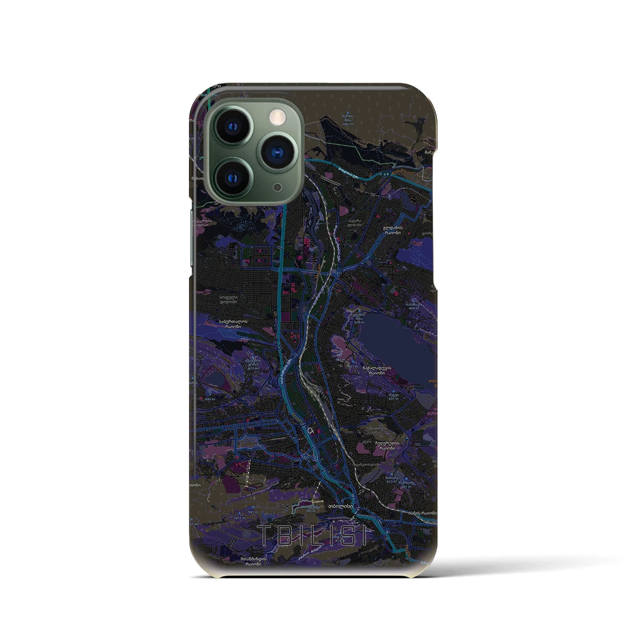 【トビリシ(ジョージア)】地図柄iPhoneケース(バックカバータイプ)