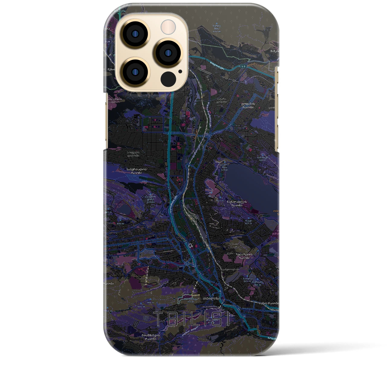 【トビリシ(ジョージア)】地図柄iPhoneケース(バックカバータイプ)