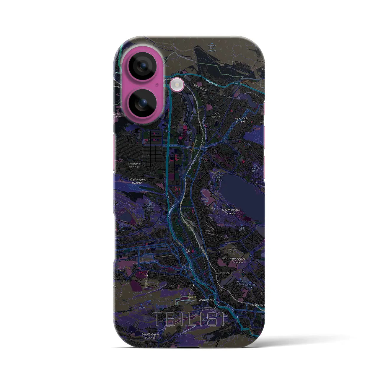 【トビリシ(ジョージア)】地図柄iPhoneケース(バックカバータイプ)