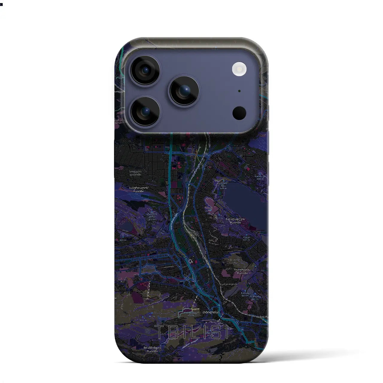 【トビリシ(ジョージア)】地図柄iPhoneケース(バックカバータイプ)