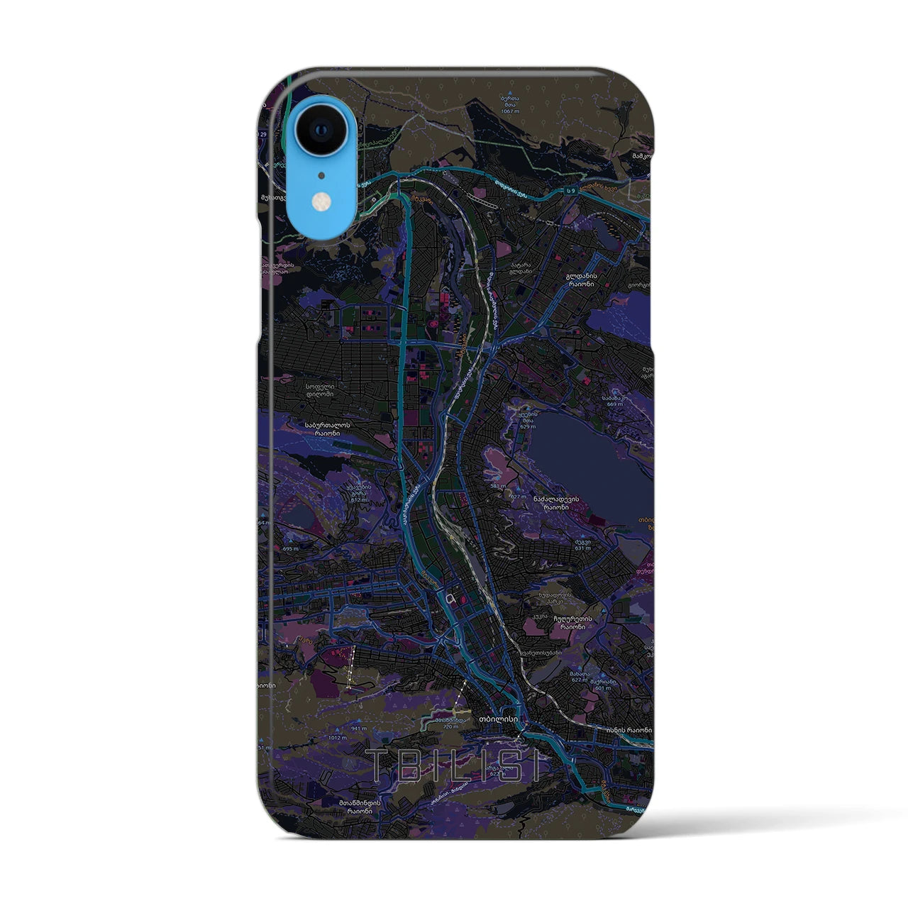 【トビリシ(ジョージア)】地図柄iPhoneケース(バックカバータイプ)