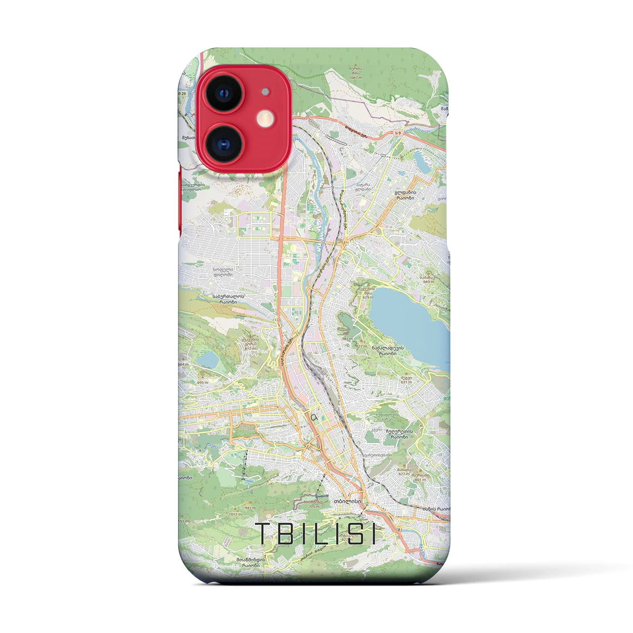 【トビリシ(ジョージア)】地図柄iPhoneケース(バックカバータイプ)