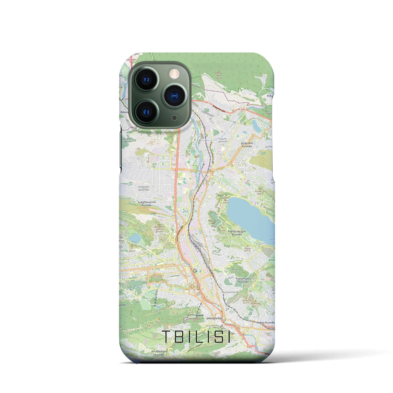 【トビリシ(ジョージア)】地図柄iPhoneケース(バックカバータイプ)