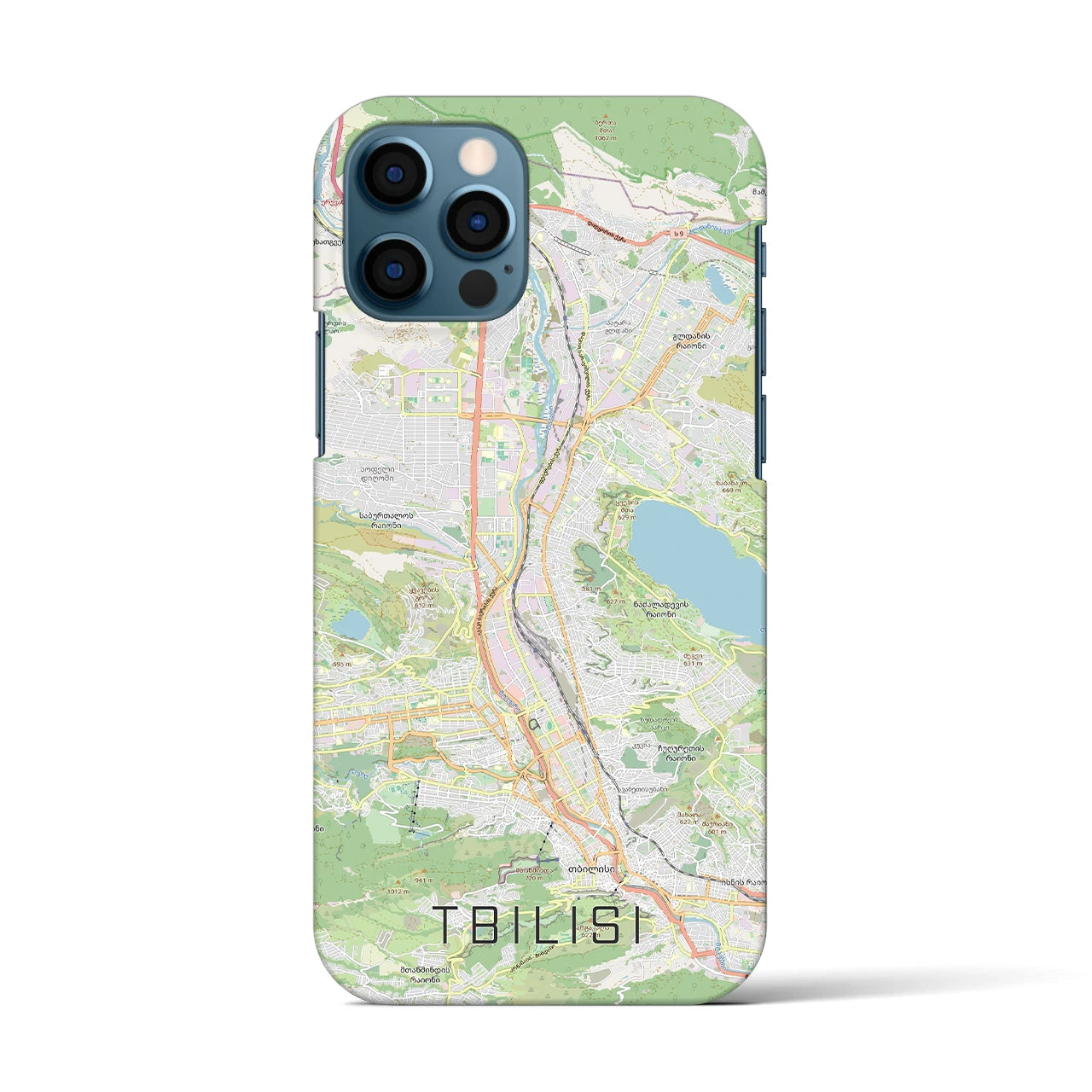 【トビリシ(ジョージア)】地図柄iPhoneケース(バックカバータイプ)