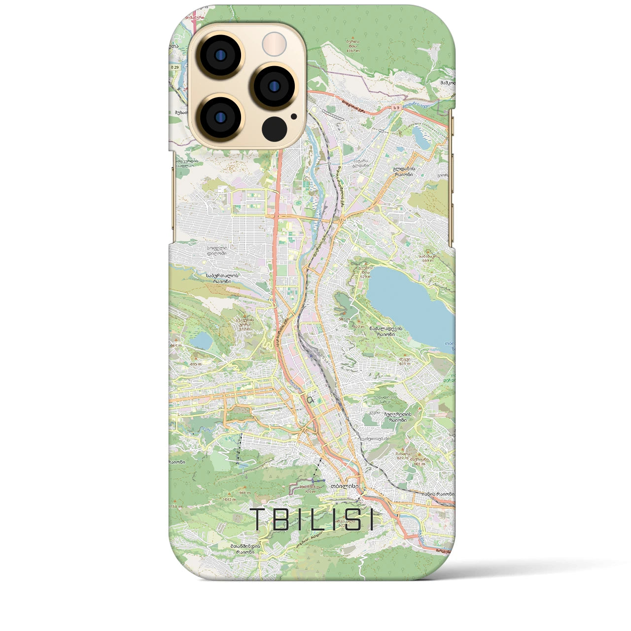 【トビリシ(ジョージア)】地図柄iPhoneケース(バックカバータイプ)