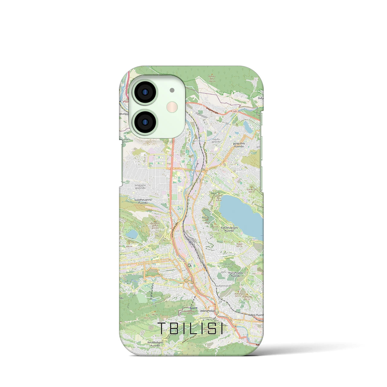 【トビリシ(ジョージア)】地図柄iPhoneケース(バックカバータイプ)