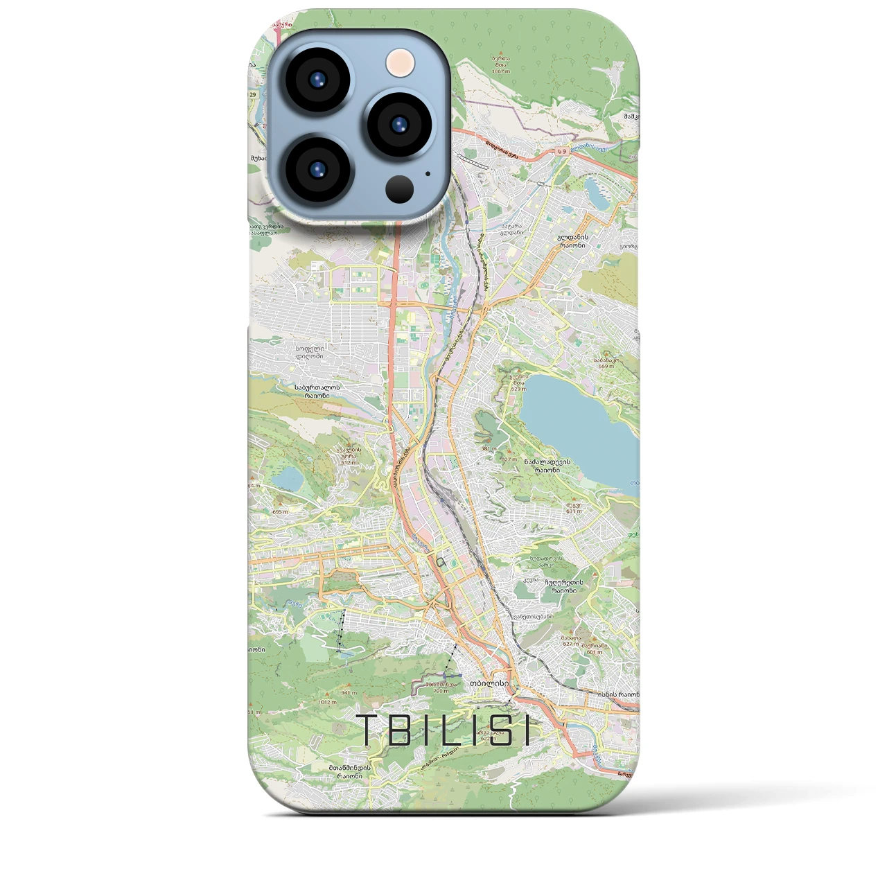 【トビリシ(ジョージア)】地図柄iPhoneケース(バックカバータイプ)