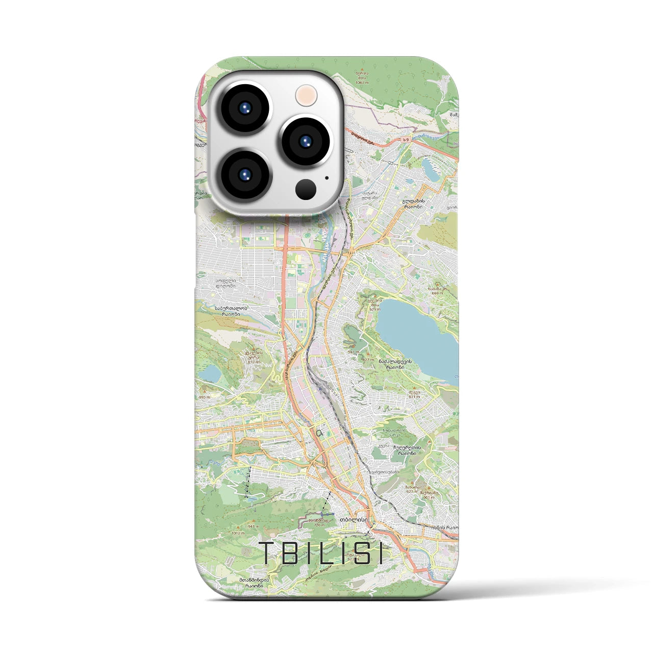 【トビリシ(ジョージア)】地図柄iPhoneケース(バックカバータイプ)