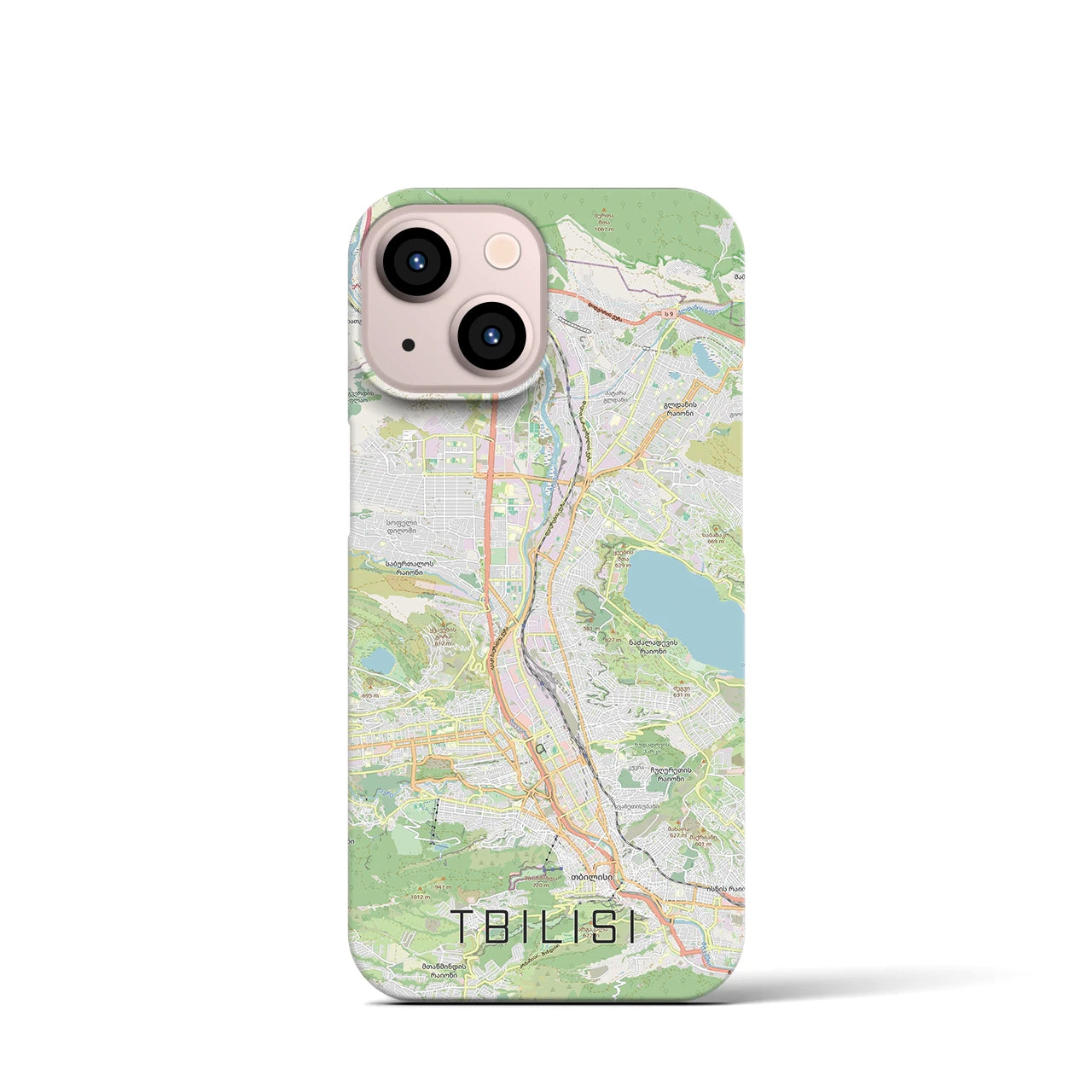 【トビリシ(ジョージア)】地図柄iPhoneケース(バックカバータイプ)