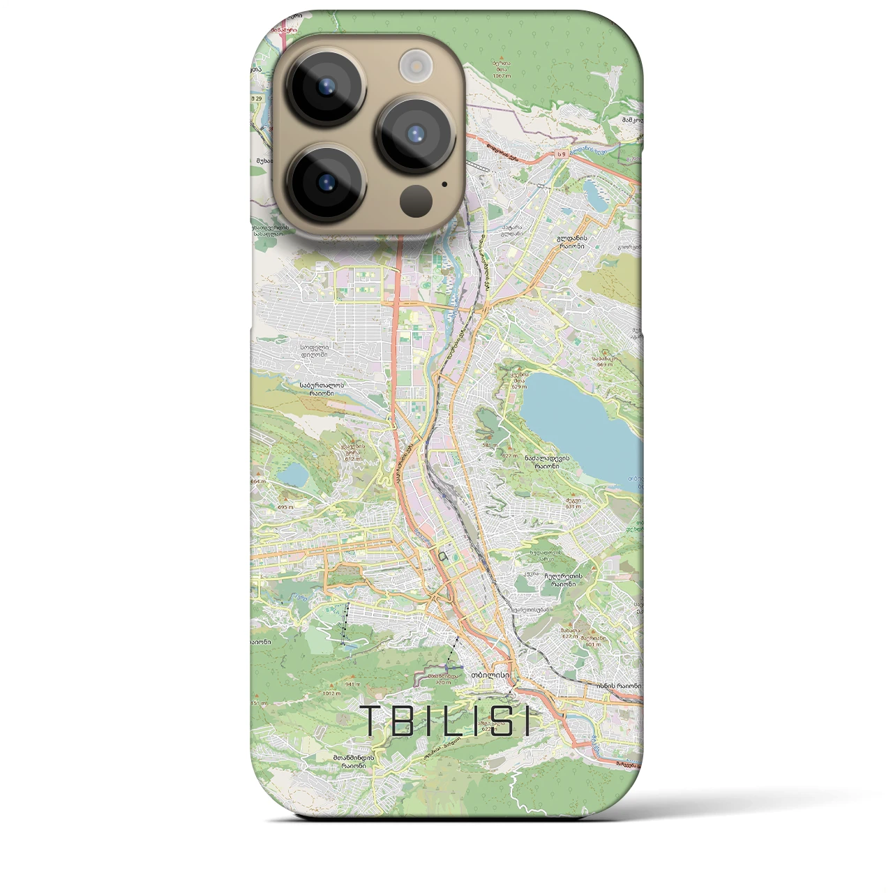 【トビリシ(ジョージア)】地図柄iPhoneケース(バックカバータイプ)