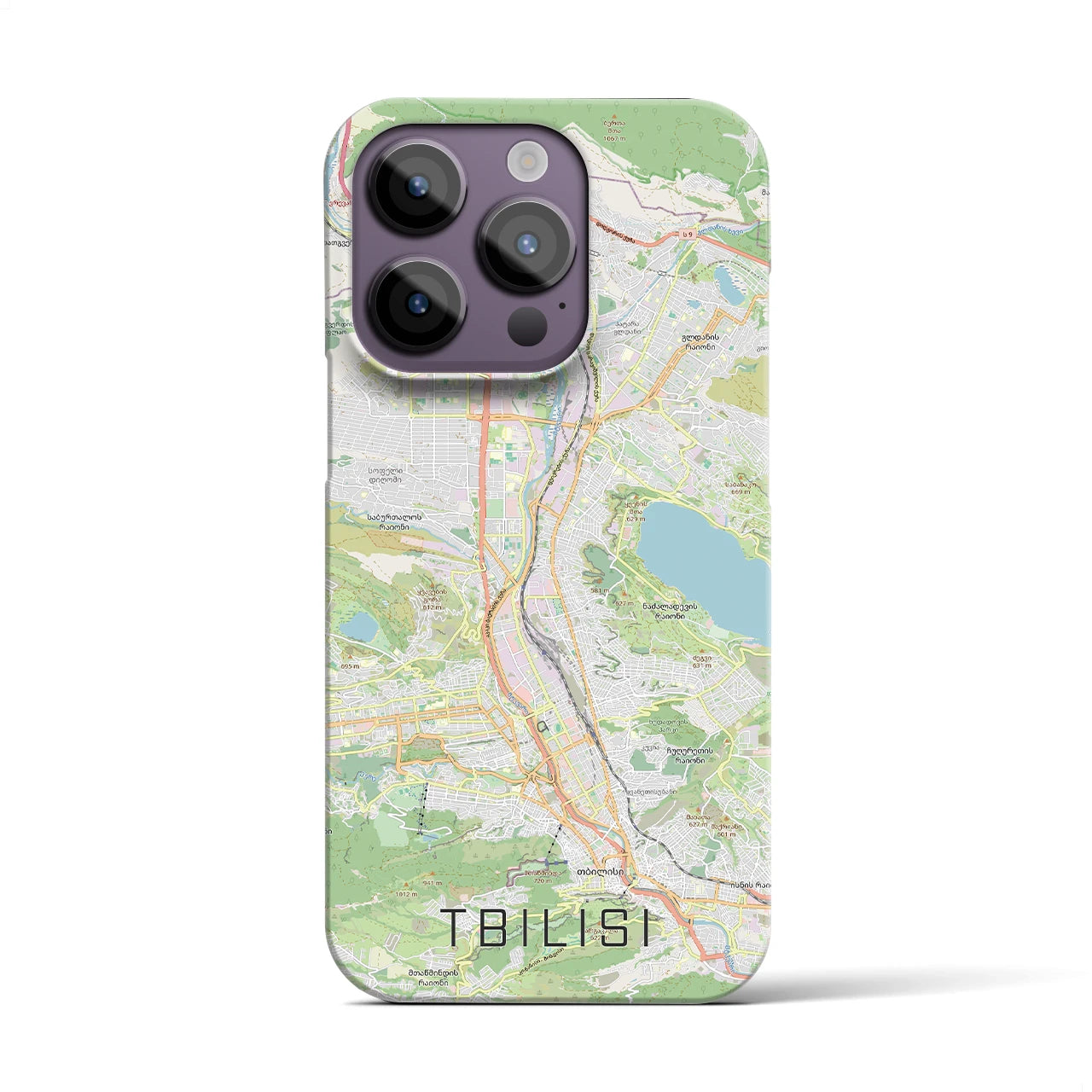【トビリシ(ジョージア)】地図柄iPhoneケース(バックカバータイプ)