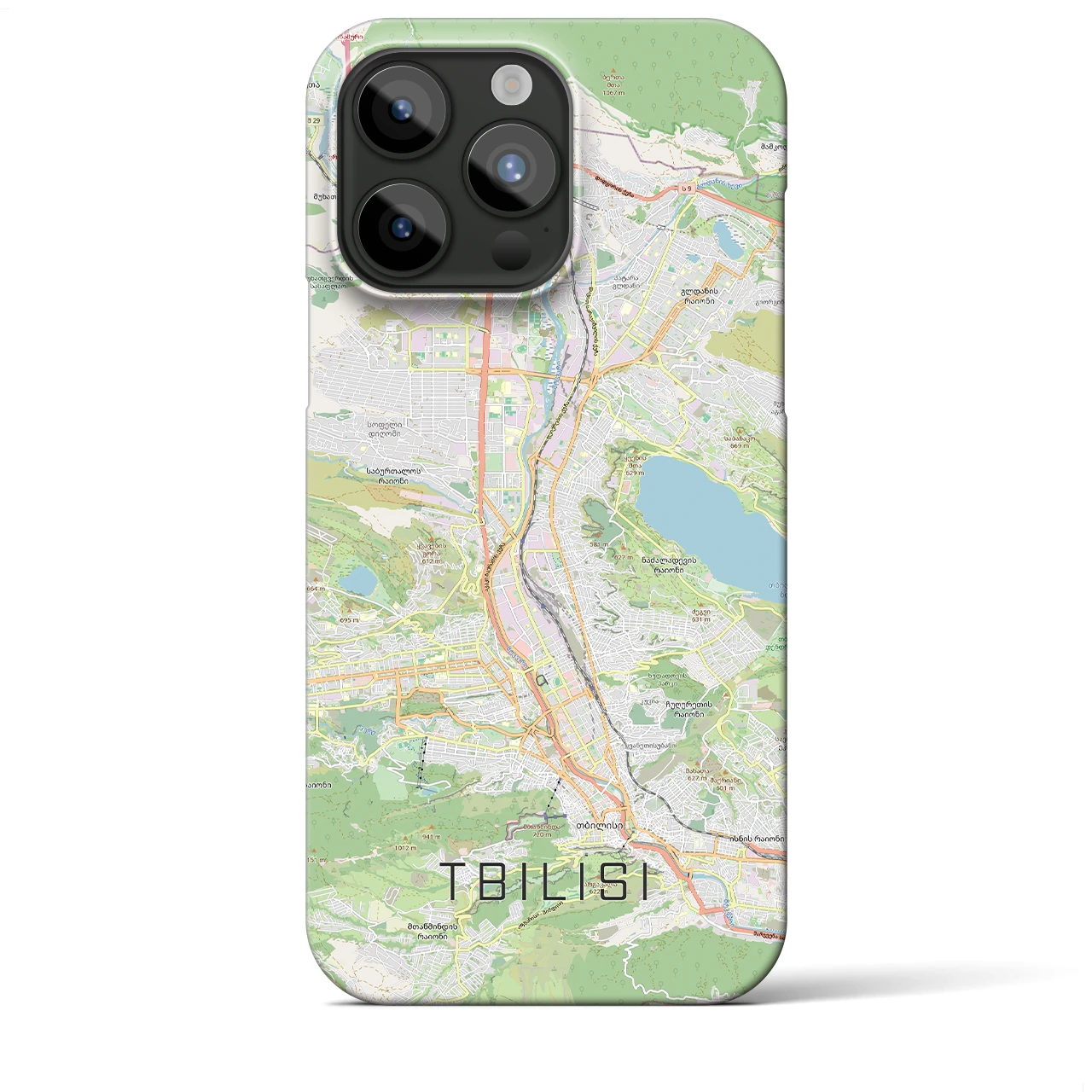 【トビリシ(ジョージア)】地図柄iPhoneケース(バックカバータイプ)