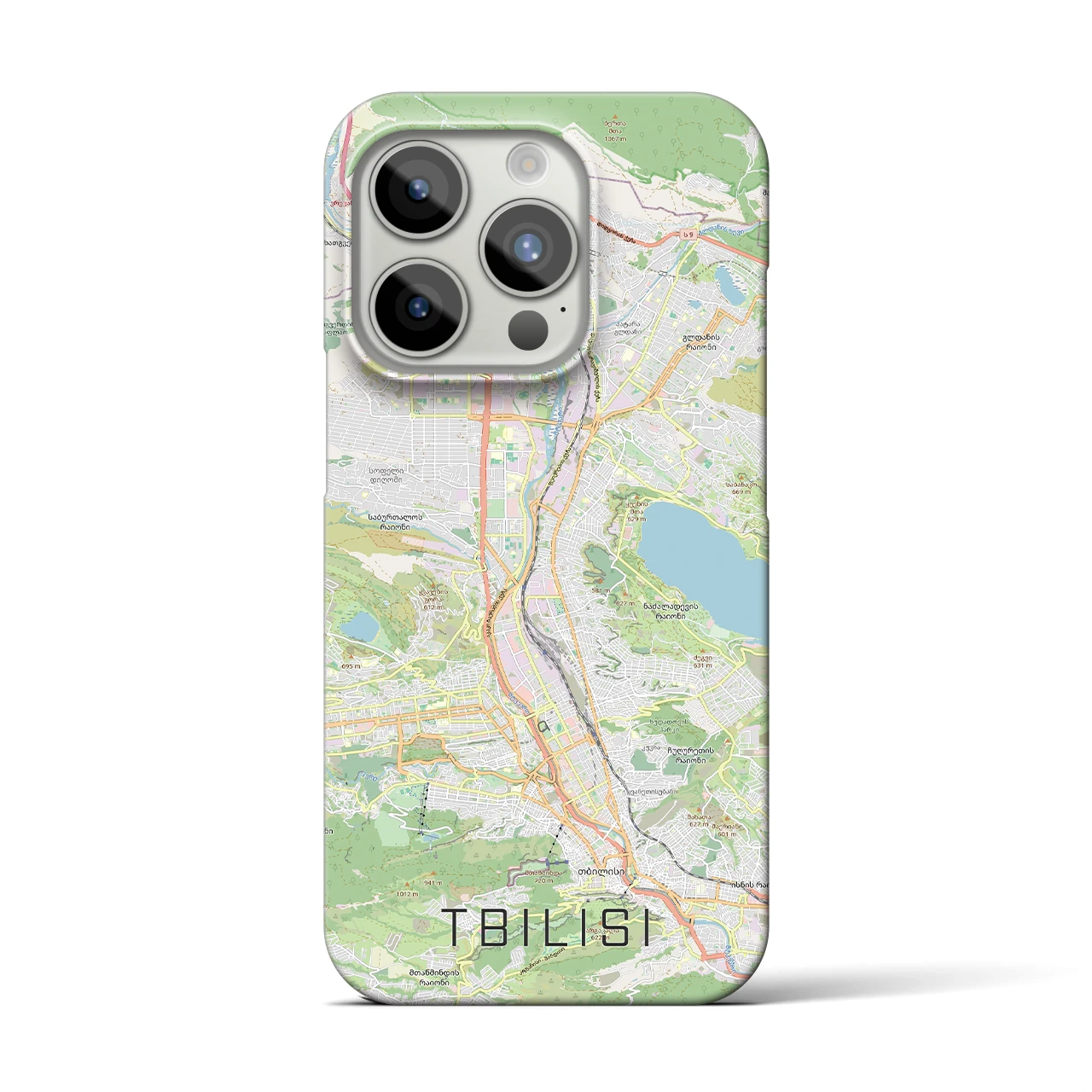 【トビリシ(ジョージア)】地図柄iPhoneケース(バックカバータイプ)