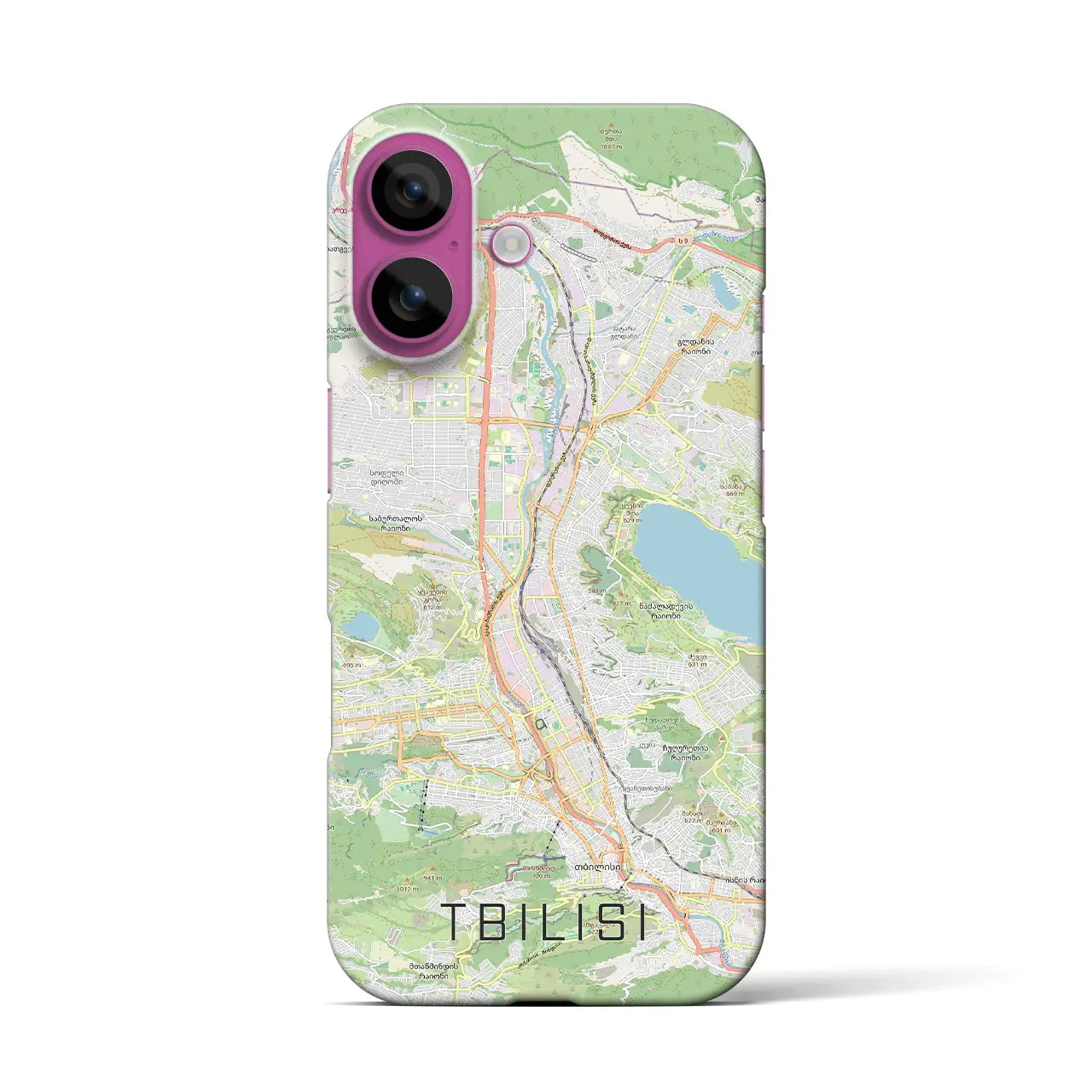 【トビリシ(ジョージア)】地図柄iPhoneケース(バックカバータイプ)