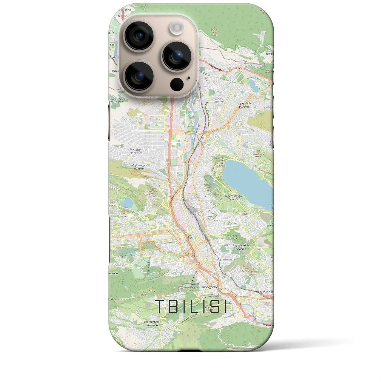 【トビリシ(ジョージア)】地図柄iPhoneケース(バックカバータイプ)