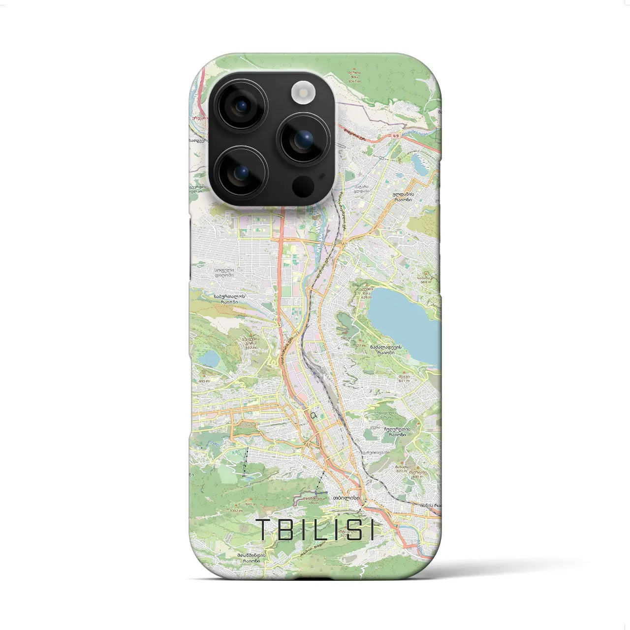 【トビリシ(ジョージア)】地図柄iPhoneケース(バックカバータイプ)