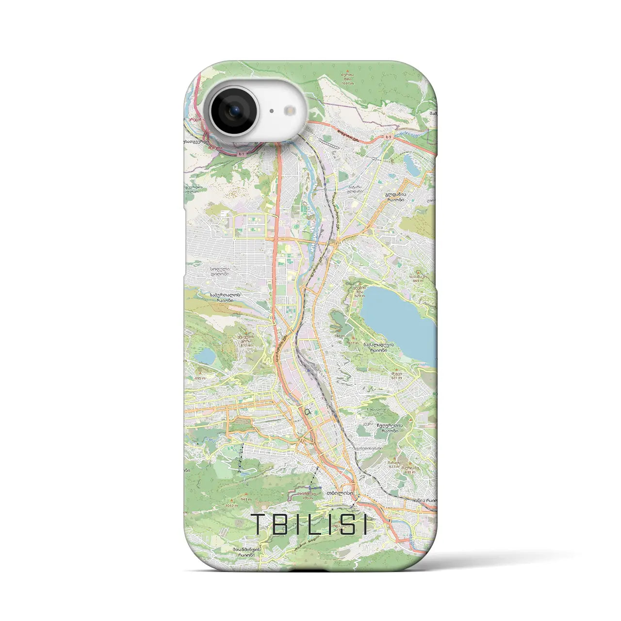 【トビリシ(ジョージア)】地図柄iPhoneケース(バックカバータイプ)