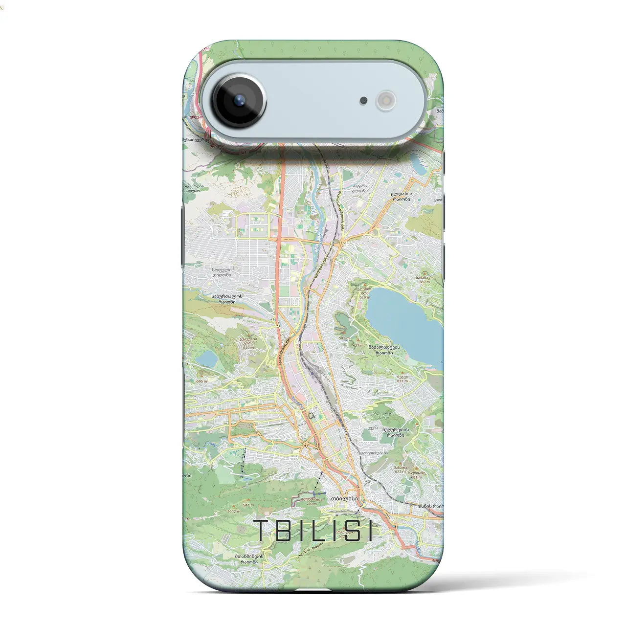 【トビリシ(ジョージア)】地図柄iPhoneケース(バックカバータイプ)ナチュラル・iPhone 17 Pro Max 用