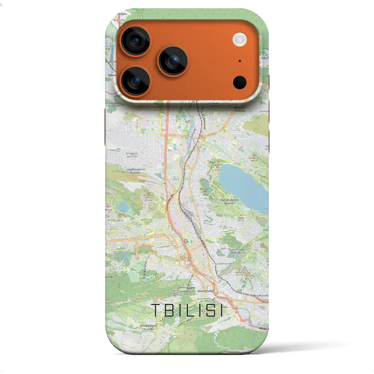 【トビリシ(ジョージア)】地図柄iPhoneケース(バックカバータイプ)