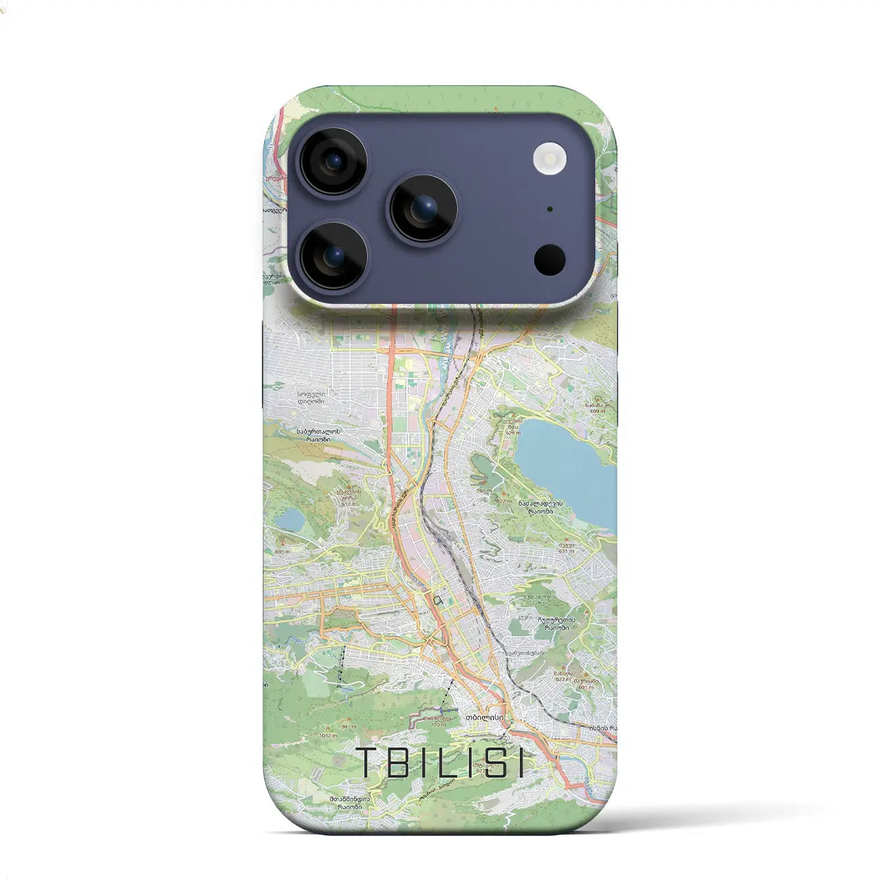 【トビリシ(ジョージア)】地図柄iPhoneケース(バックカバータイプ)