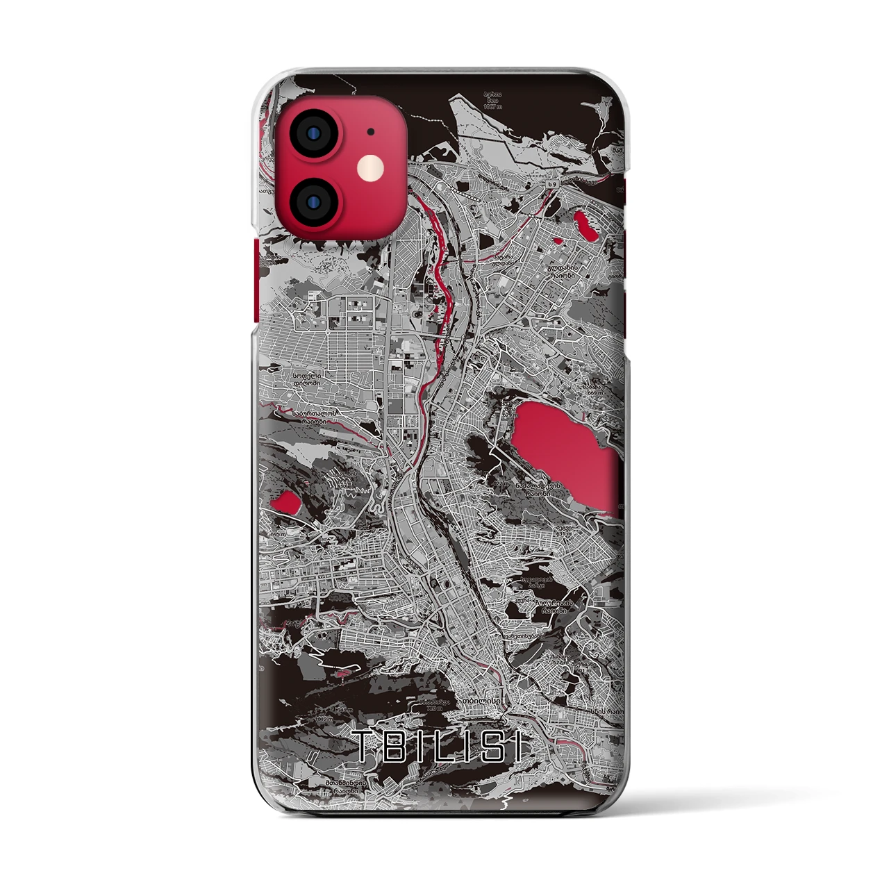 【トビリシ(ジョージア)】地図柄iPhoneケース(クリアタイプ)