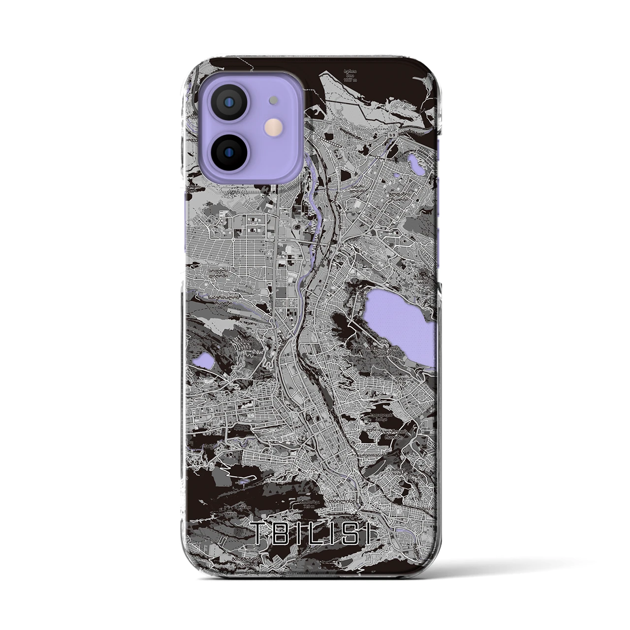 【トビリシ(ジョージア)】地図柄iPhoneケース(クリアタイプ)