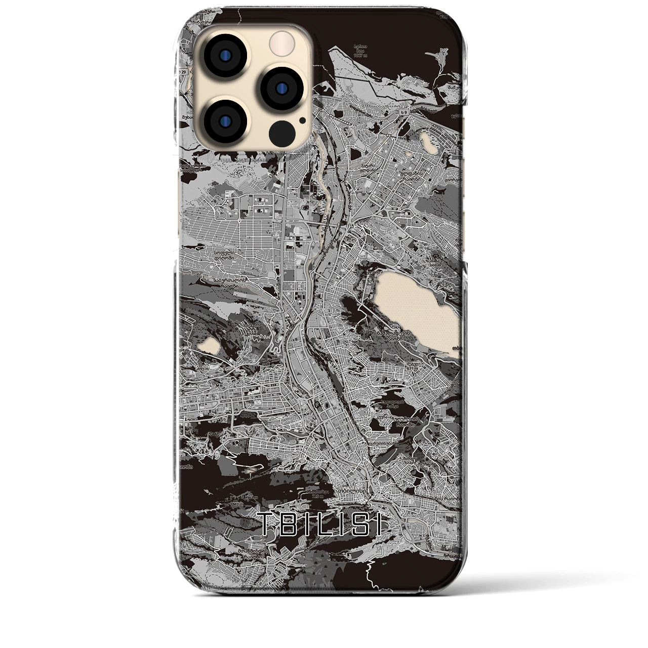 【トビリシ(ジョージア)】地図柄iPhoneケース(クリアタイプ)