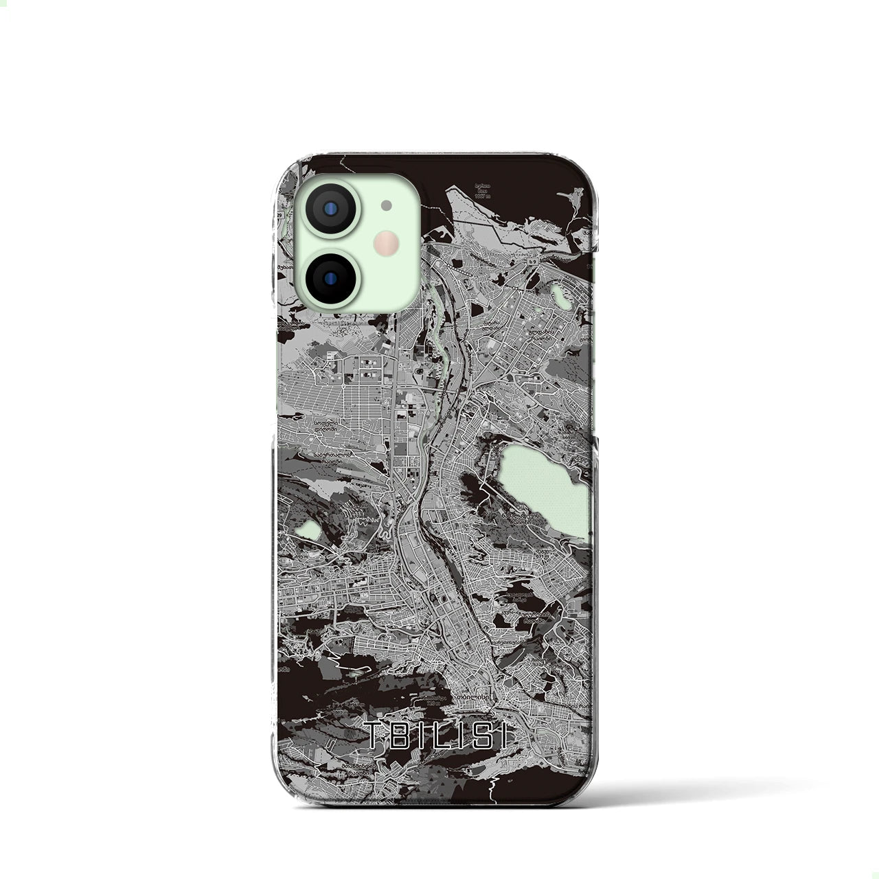 【トビリシ(ジョージア)】地図柄iPhoneケース(クリアタイプ)