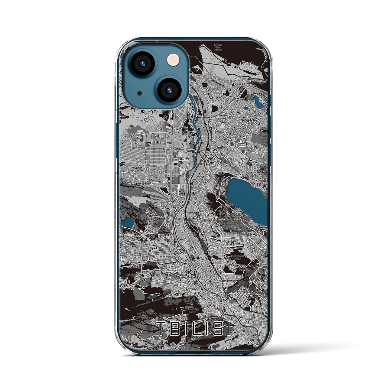 【トビリシ(ジョージア)】地図柄iPhoneケース(クリアタイプ)