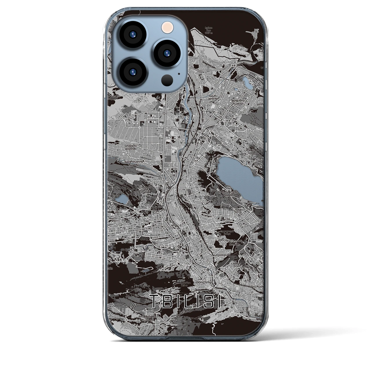 【トビリシ(ジョージア)】地図柄iPhoneケース(クリアタイプ)