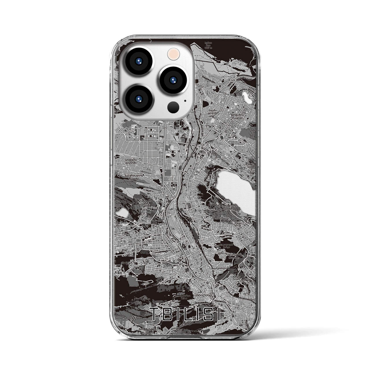 【トビリシ(ジョージア)】地図柄iPhoneケース(クリアタイプ)
