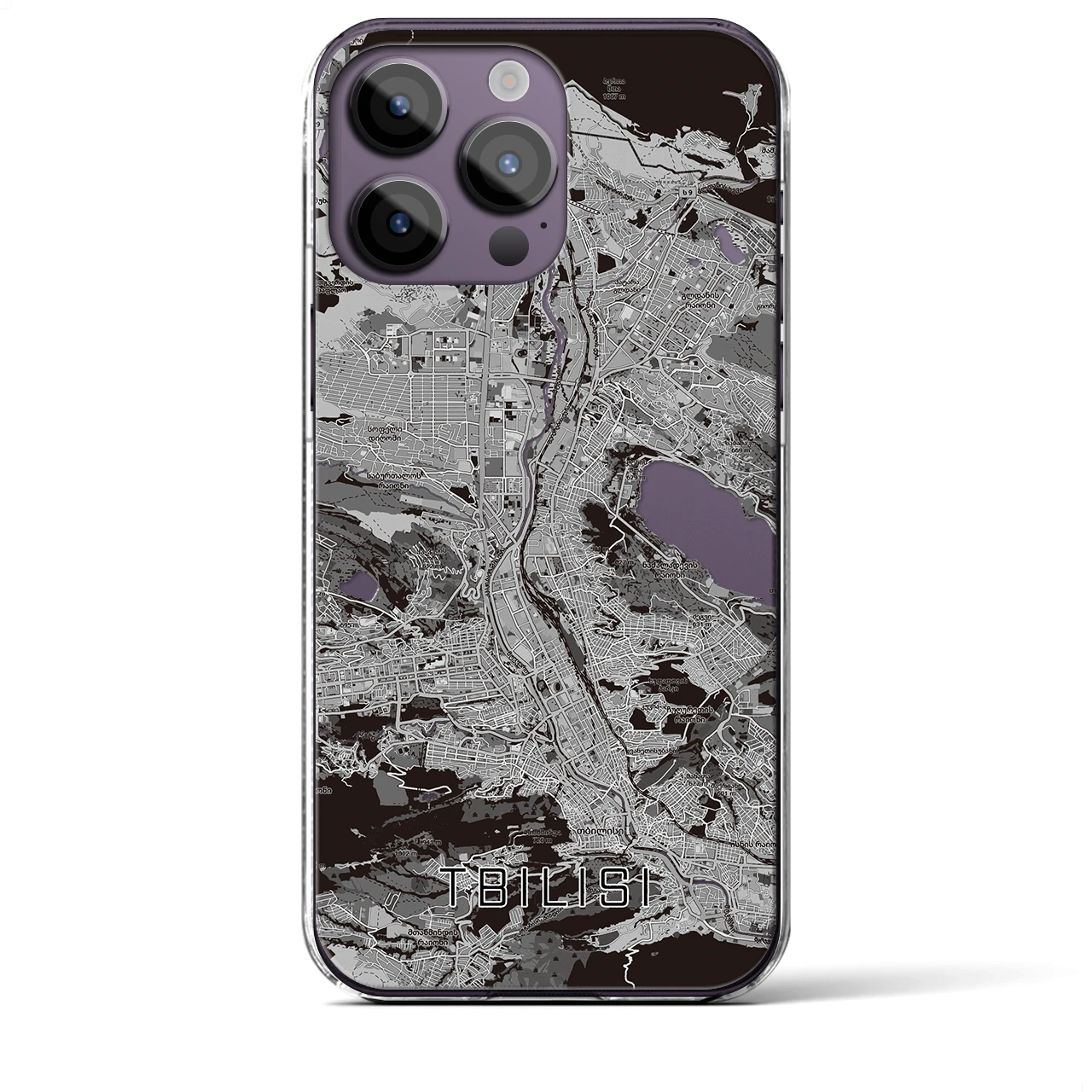 【トビリシ(ジョージア)】地図柄iPhoneケース(クリアタイプ)
