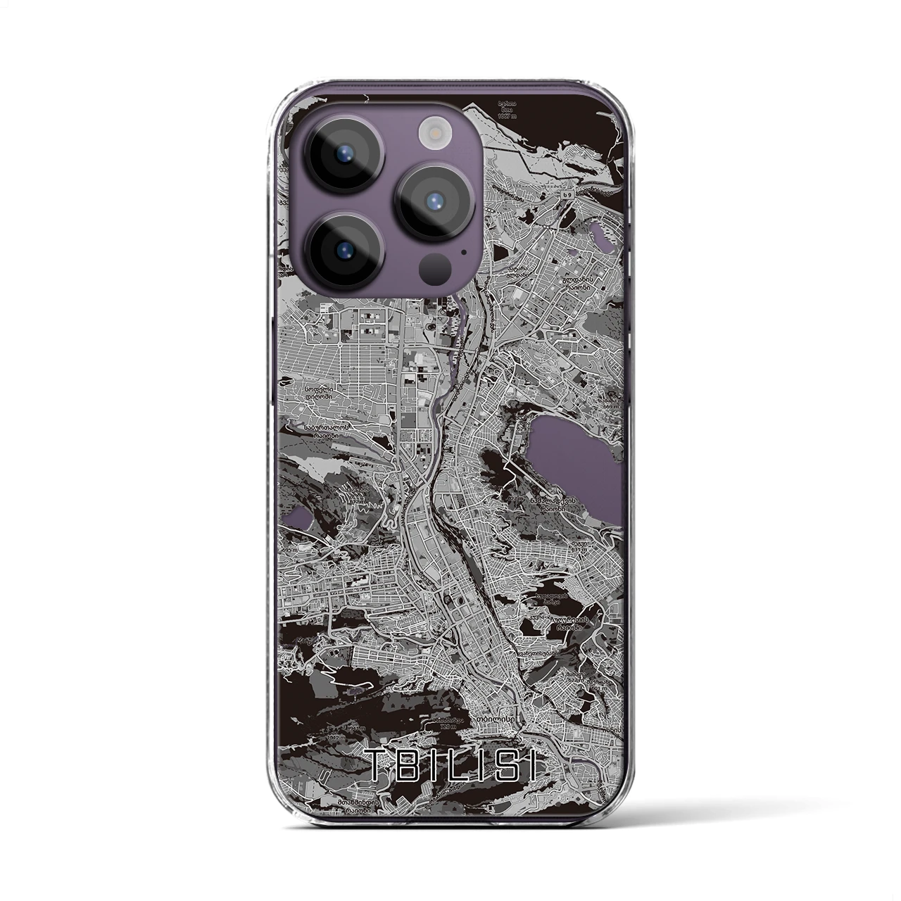 【トビリシ(ジョージア)】地図柄iPhoneケース(クリアタイプ)