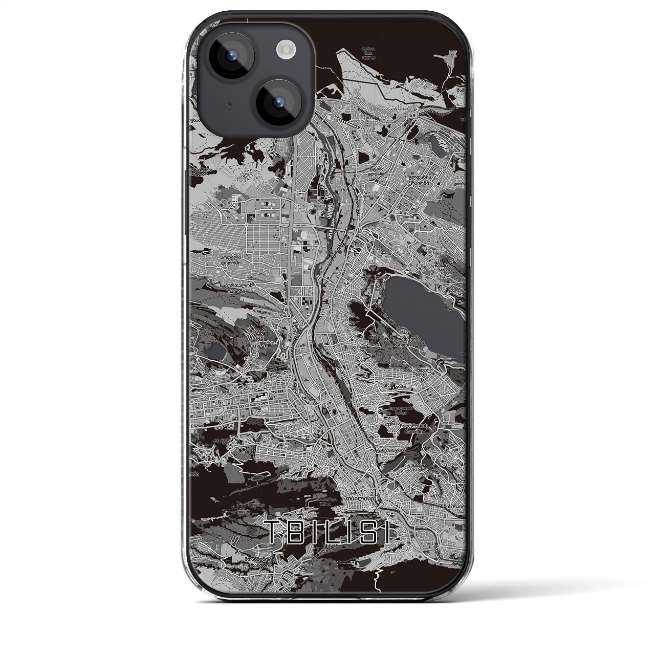 【トビリシ(ジョージア)】地図柄iPhoneケース(クリアタイプ)