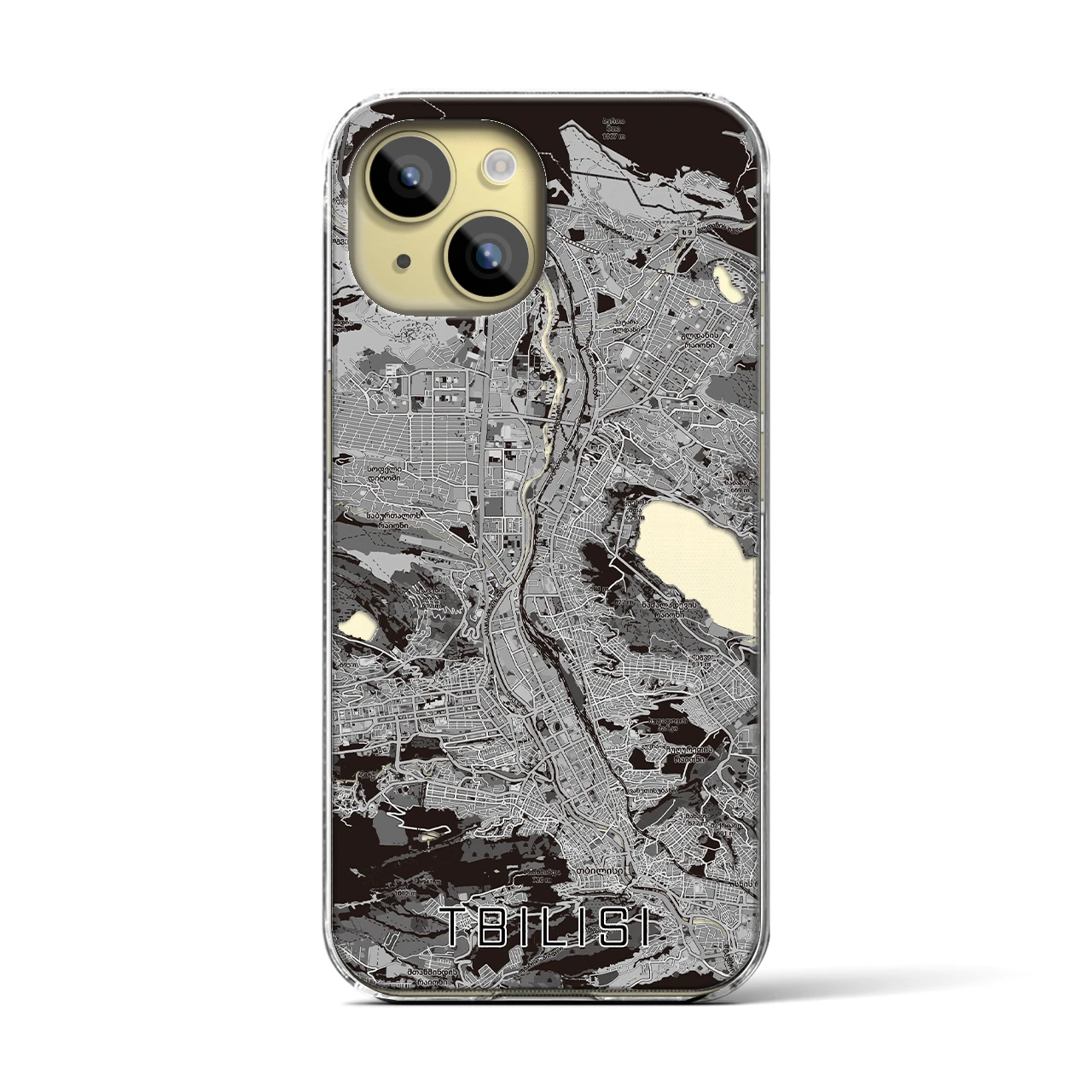 【トビリシ(ジョージア)】地図柄iPhoneケース(クリアタイプ)
