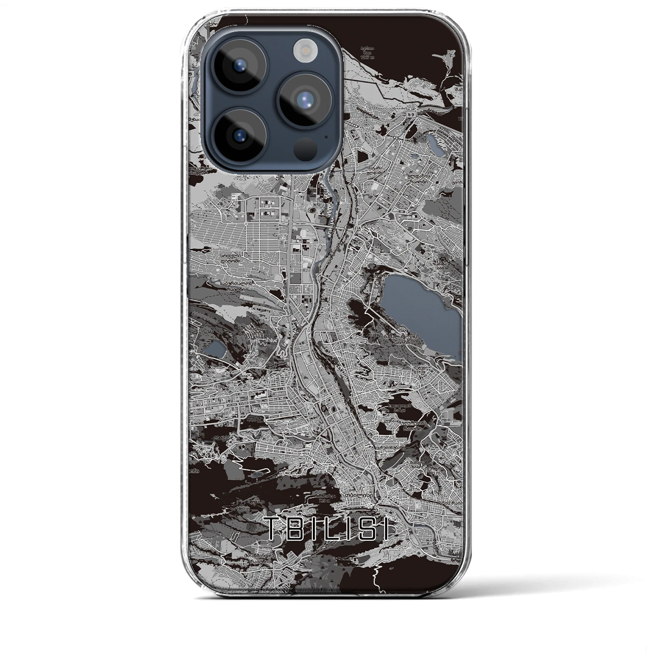 【トビリシ(ジョージア)】地図柄iPhoneケース(クリアタイプ)